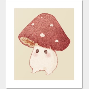 Happy Mushroom Posters and Art